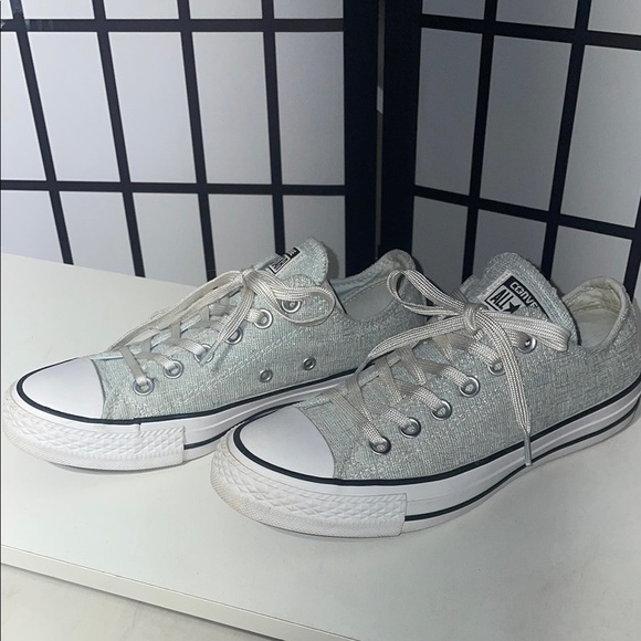 Converse Womens Chuck Taylor® All Star® Sparkle Knit Ox Polar Blue - Picture 4 of 7